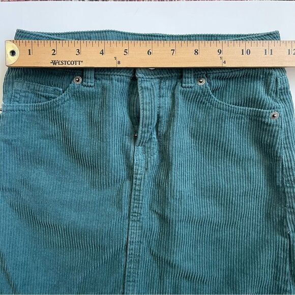 M 7/8 girls Cat and Jack Teal- Blue/Green Corduroy Skirt - Picture 3 of 7